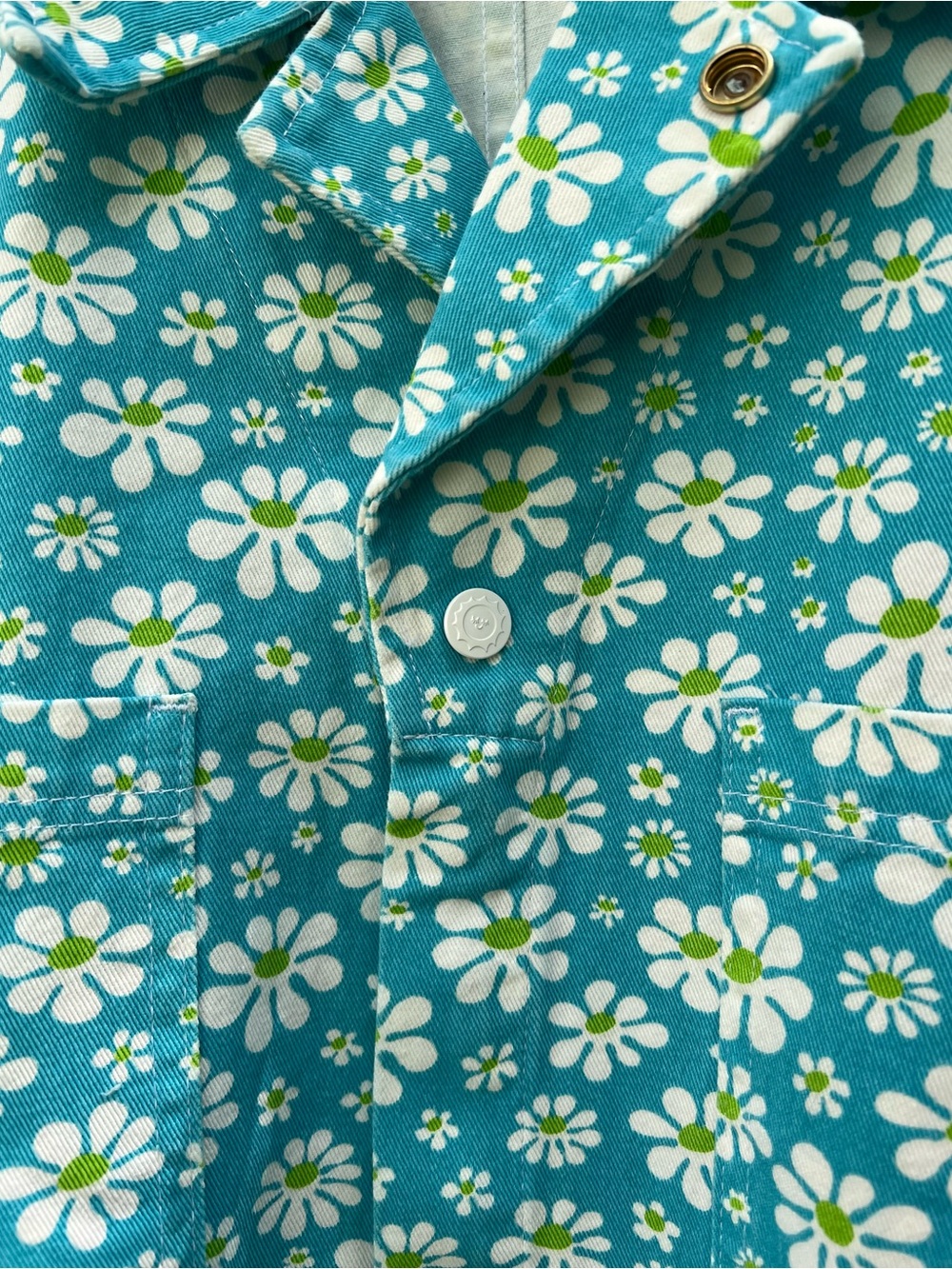 Big Bud Press Blue Lazy Daisy Everyday Jumpsuit Size L - Picture 6 of 7